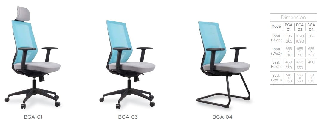 Ghế văn phòng malaysia BRUGAL